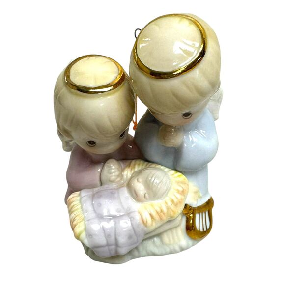 Vintage Precious Moments 1997 NATIVITY Christmas Ornament Angels Baby Jesus - Picture 1 of 5